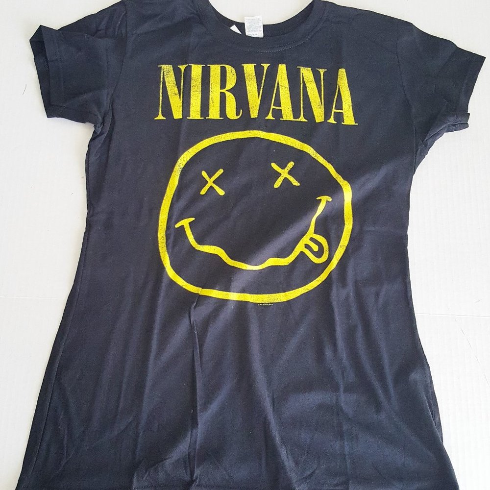 NIRVANA Girlie Tee Shirt 2XL NWT Black